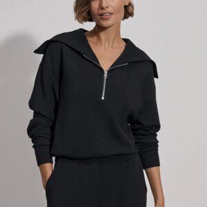 Cropped half zip